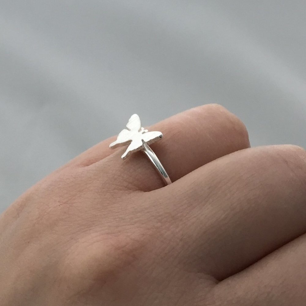 Jewelry ring butterfly symbol of friendship 925 sterling silver fashion new